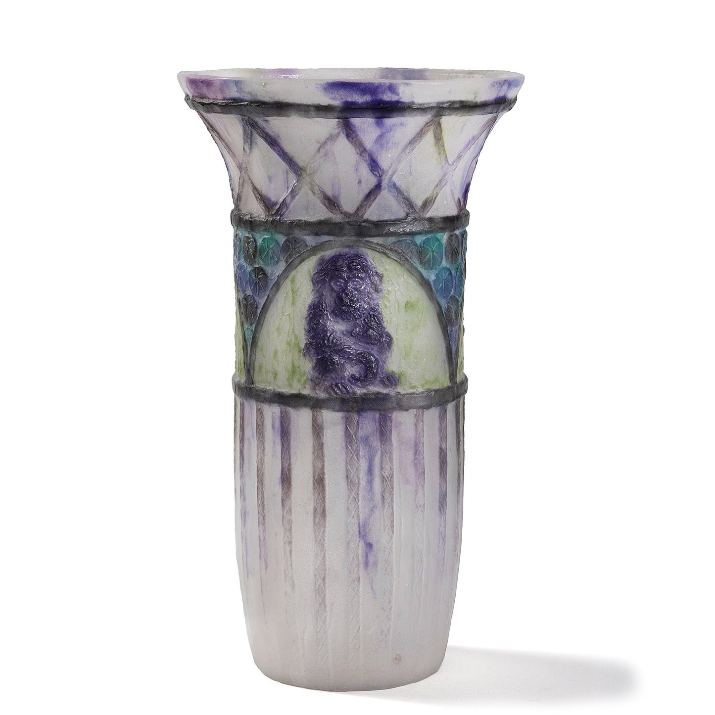 Gabriel Argy-Rousseau "Singes" Pate de Verre Vase