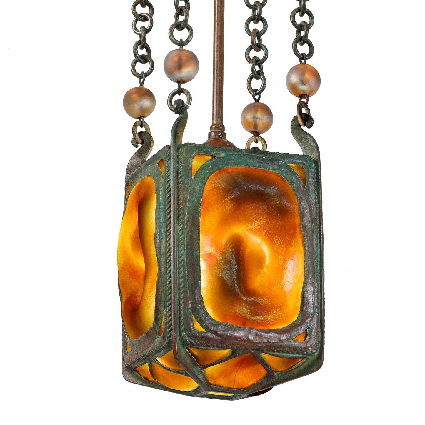 Tiffany Studios New York "Turtleback" Tile Lantern