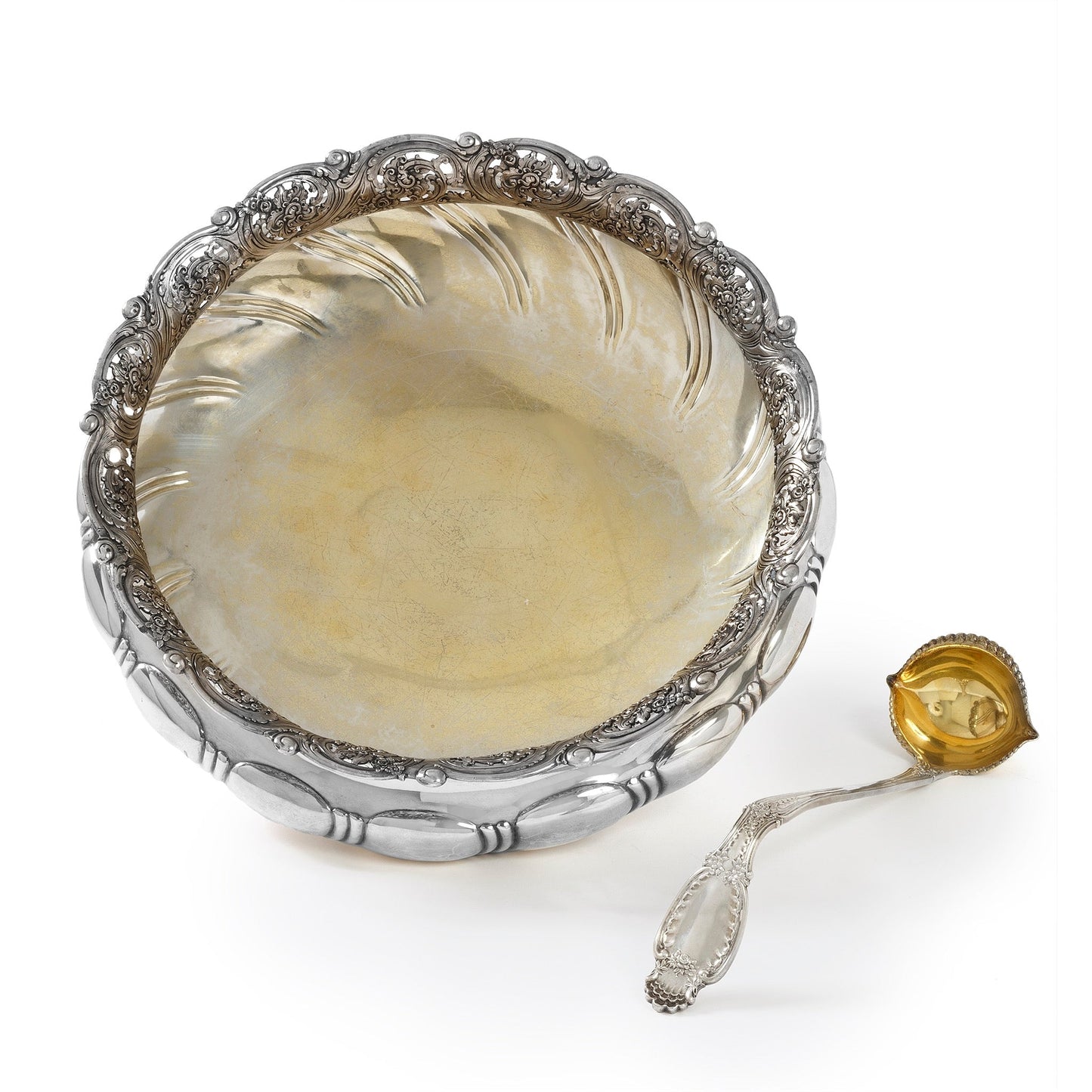 Tiffany & Co. Silver Punch Bowl & Ladle