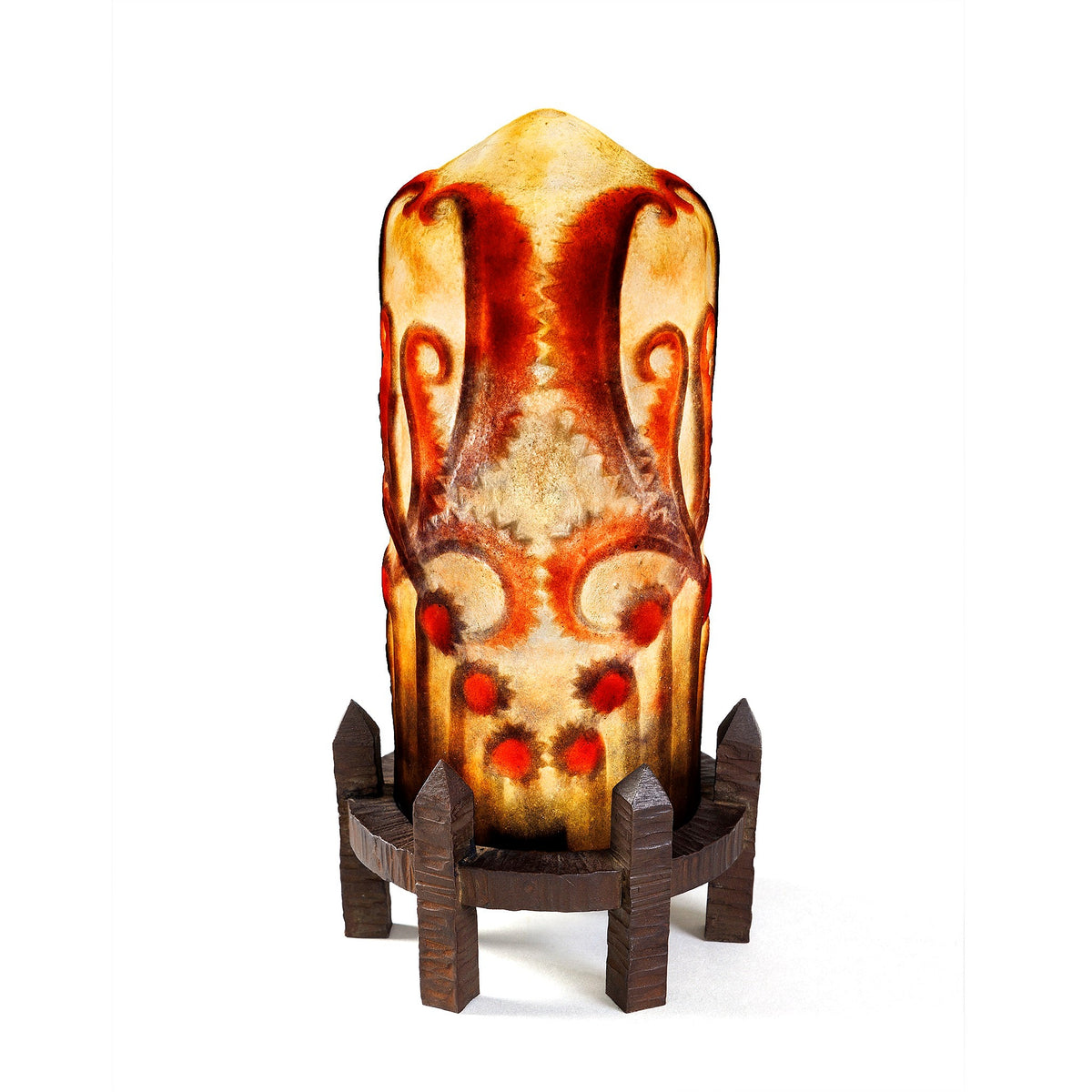Gabriel Argy-Rousseau Pâte de Verre "Chardon indien" Night Light