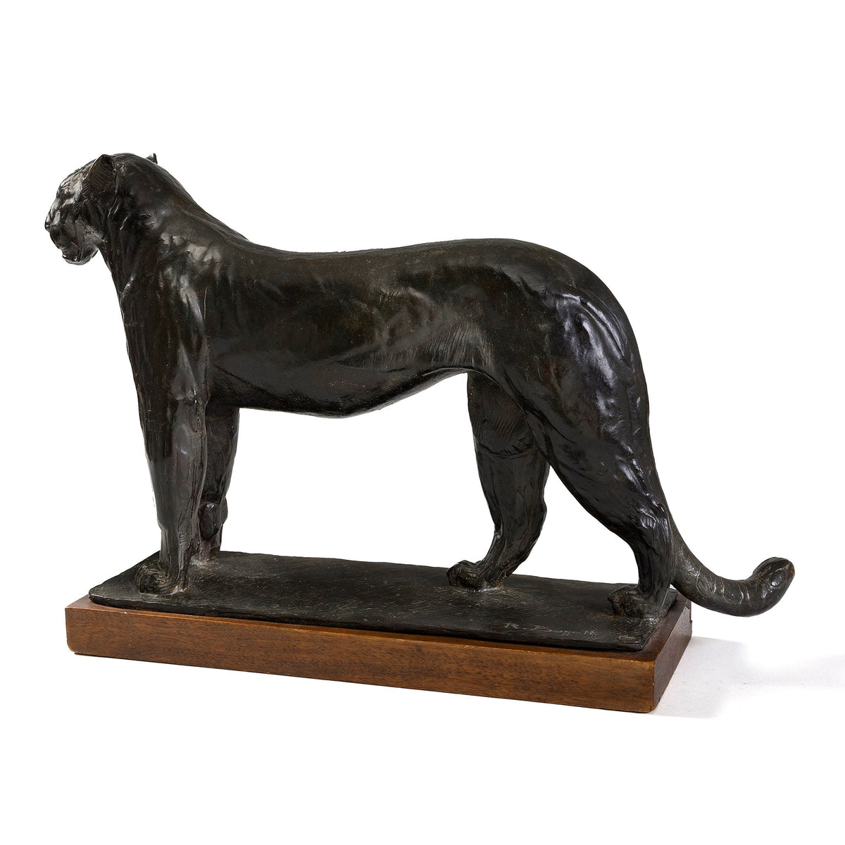 Rembrandt Bugatti "Léopard au repos" Bronze Sculpture
