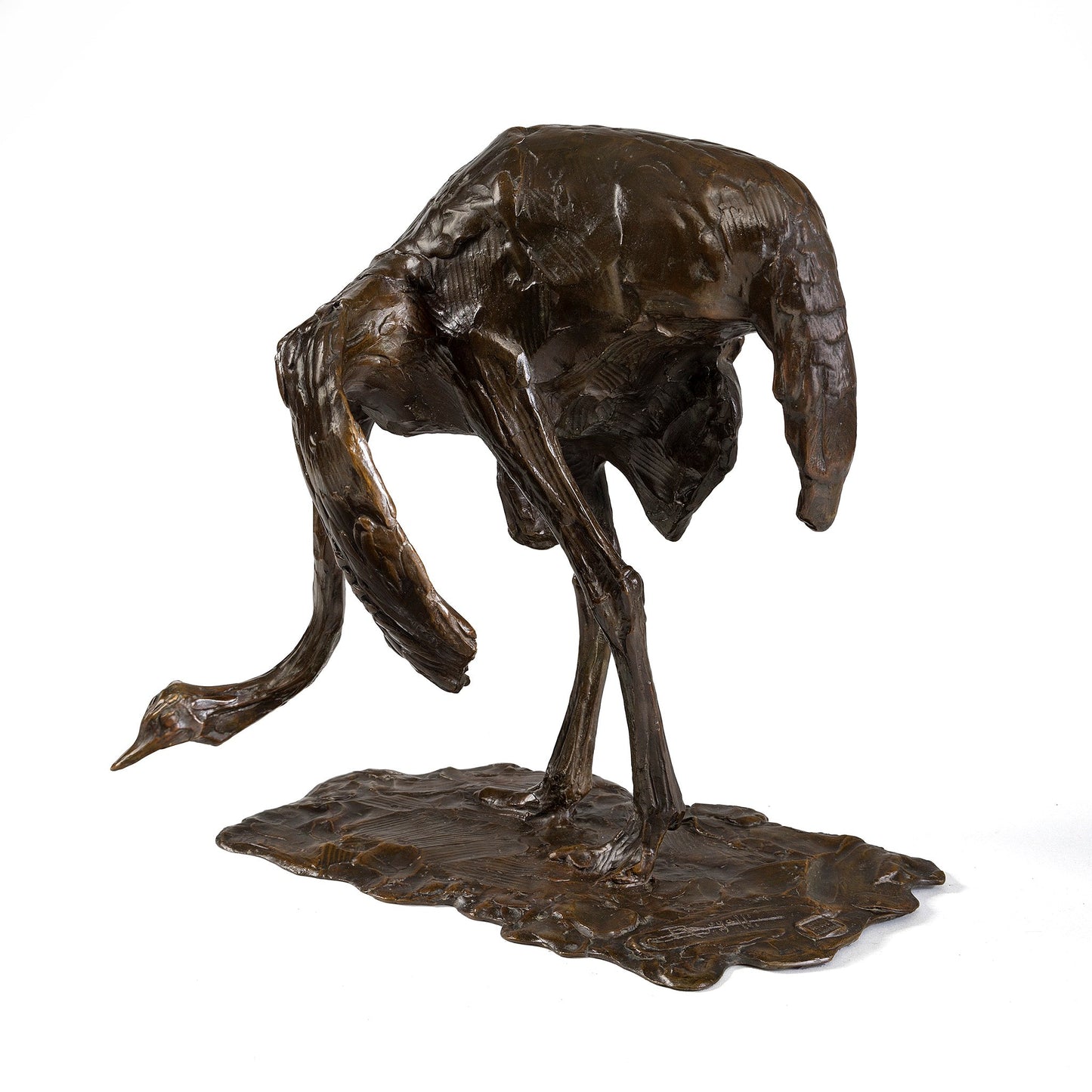Rembrandt Bugatti "Autruche baissant la tête" Bronze Sculpture