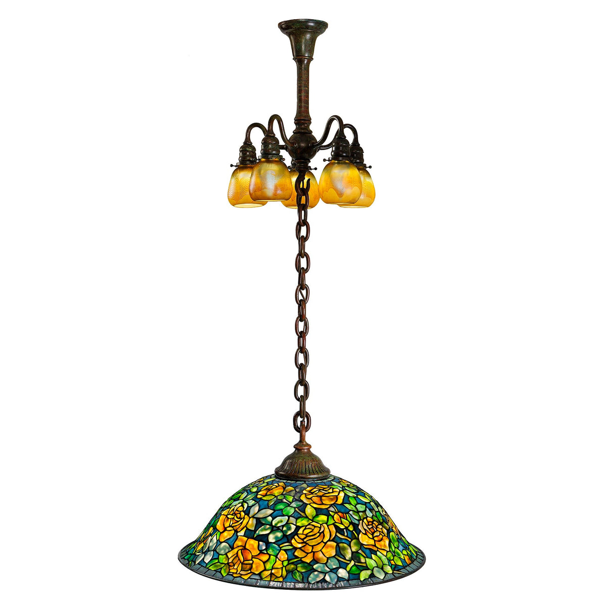 Tiffany Studios New York "Rose Bush" Chandelier