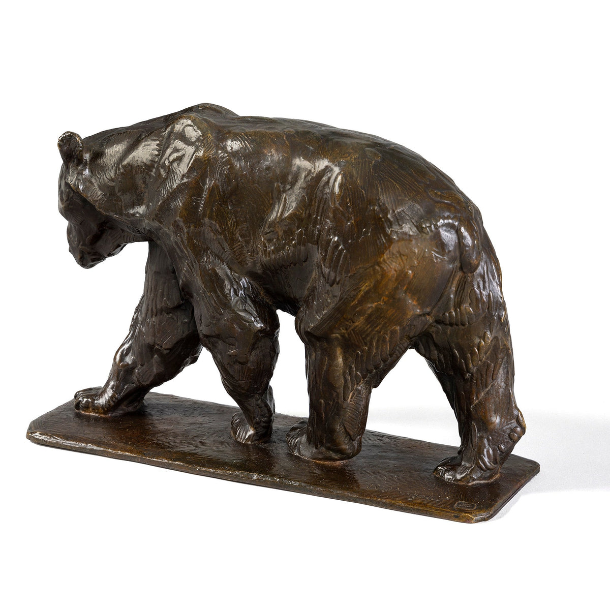 Rembrandt Bugatti "Ours Brun Marchant, La Patte Droite en Avant" Bronze Sculpture