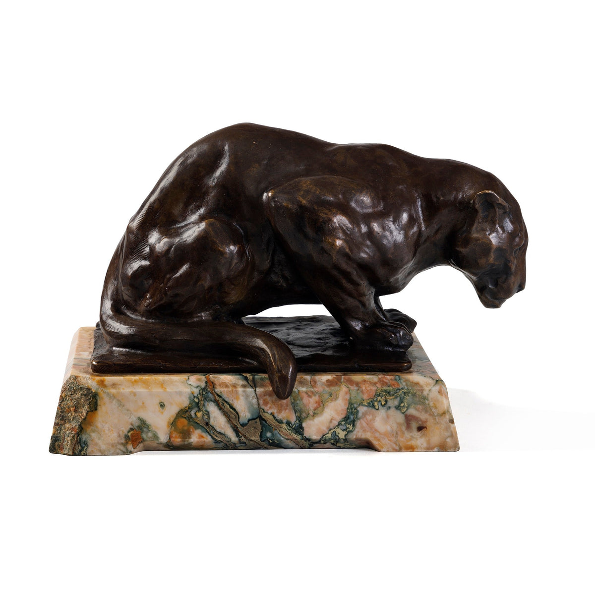 Rembrandt Bugatti "Jaguar Accroupi" Bronze Sculpture