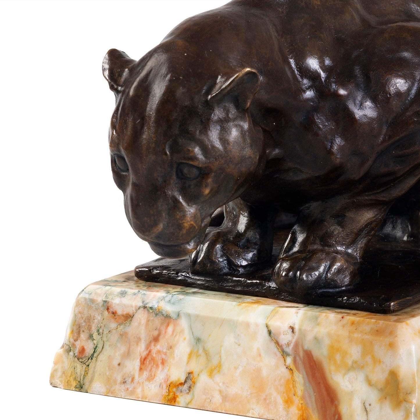 Rembrandt Bugatti "Jaguar Accroupi" Bronze Sculpture