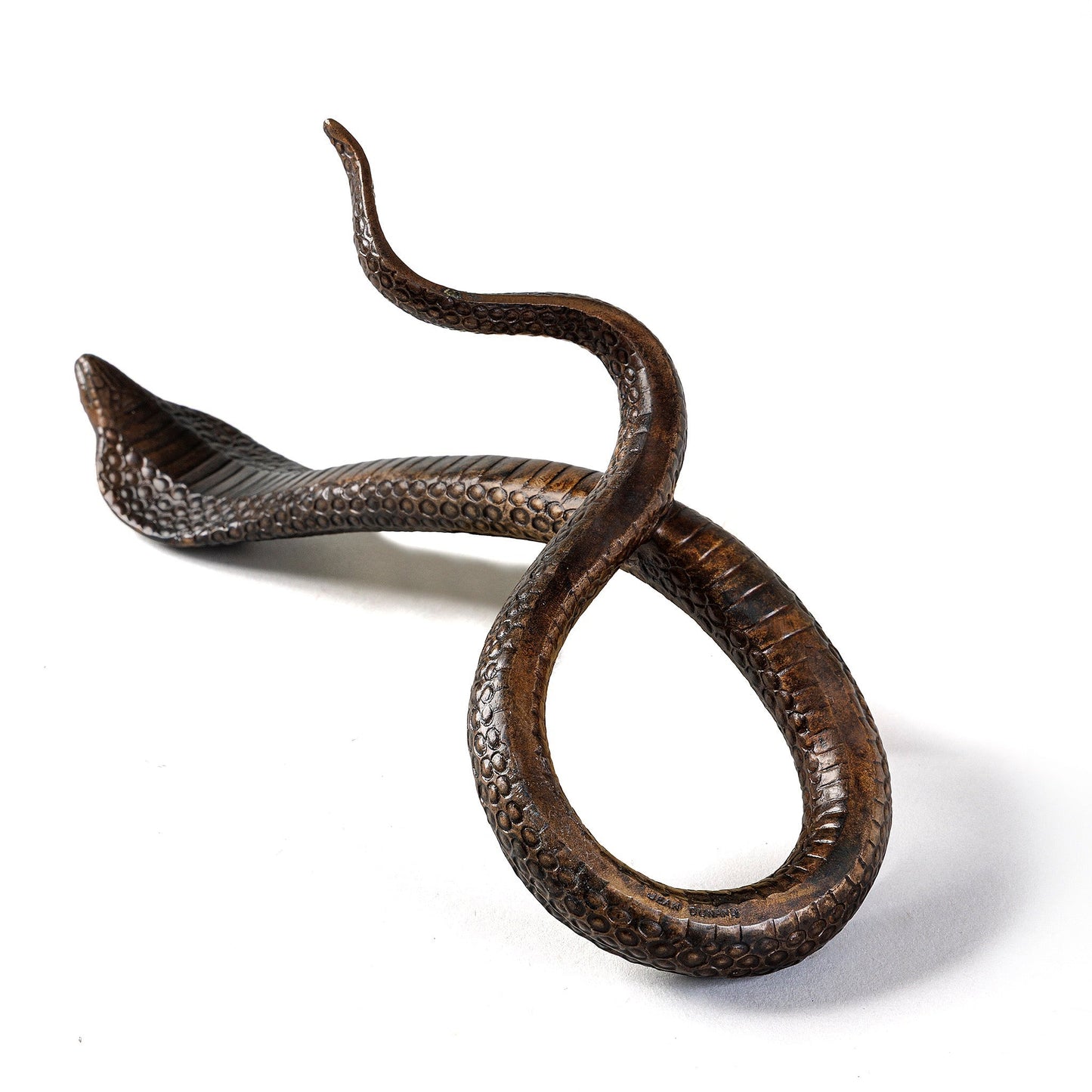 Jean Dunand Bronze Serpent Attaquant