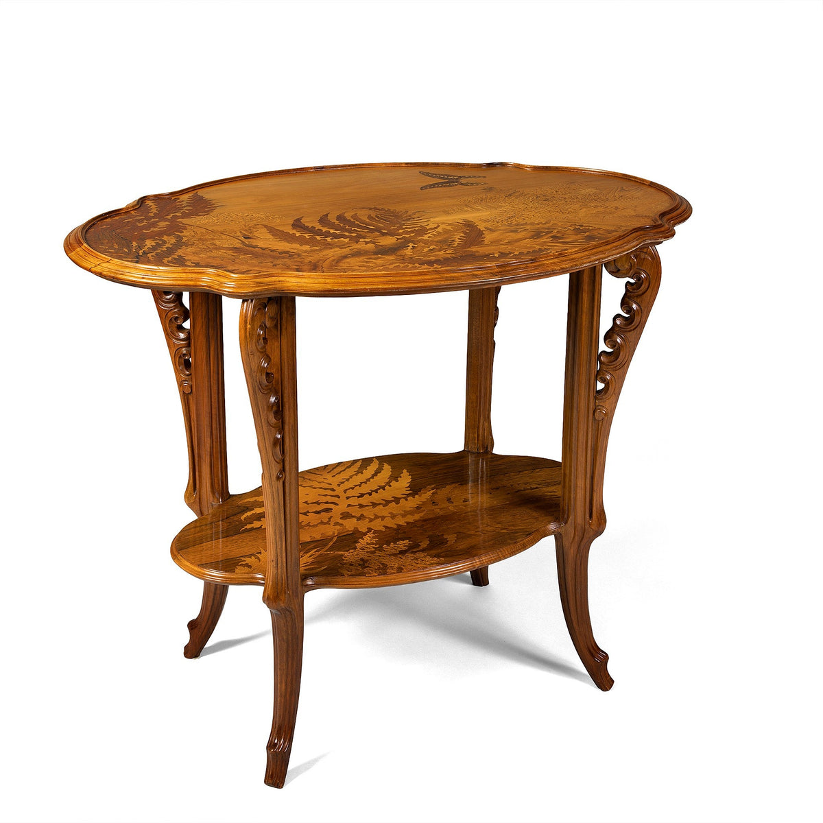 Émile Gallé "Table aux fougères" Marquetry Table