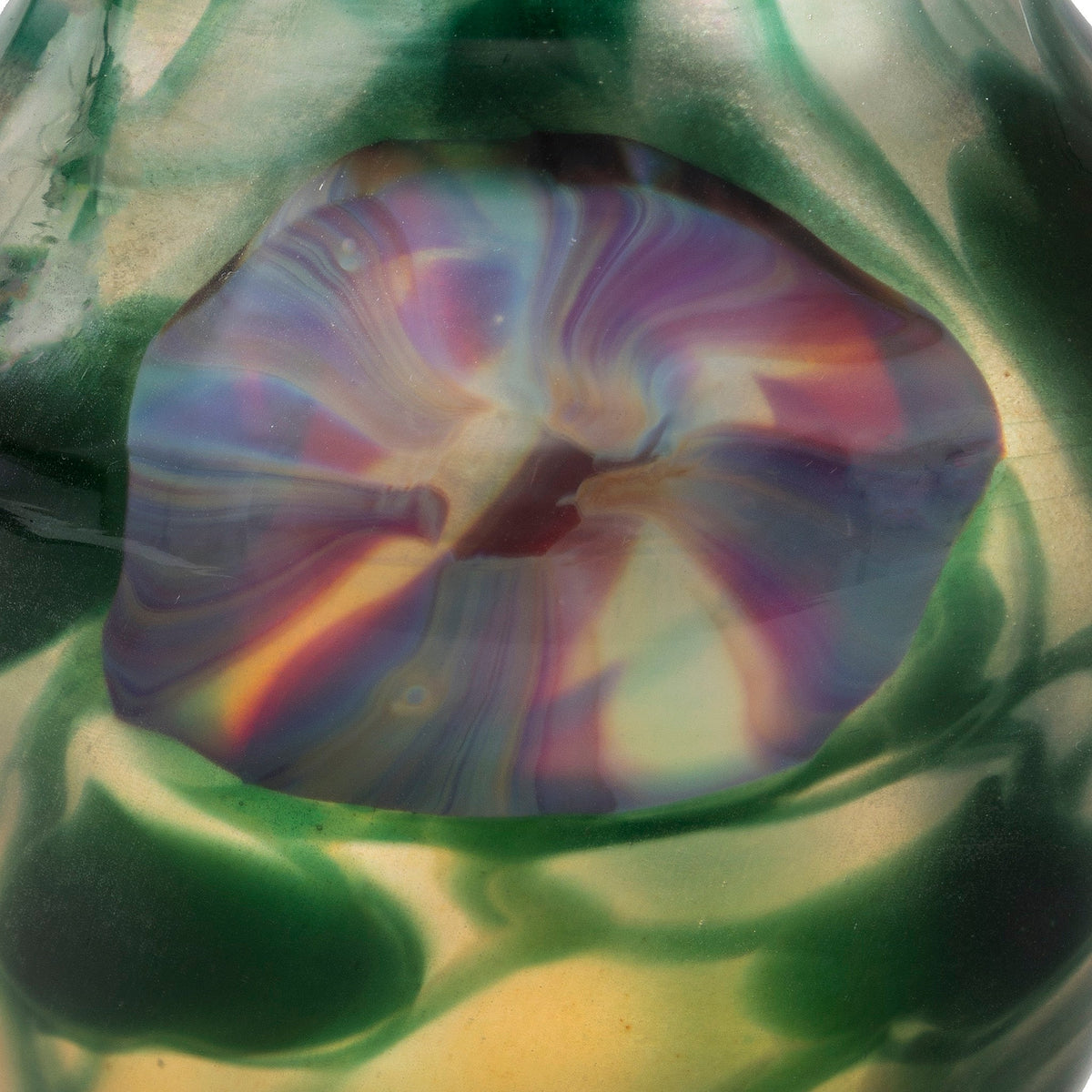 Tiffany Studios New York "Morning Glory" Paperweight Favrile Glass Vase