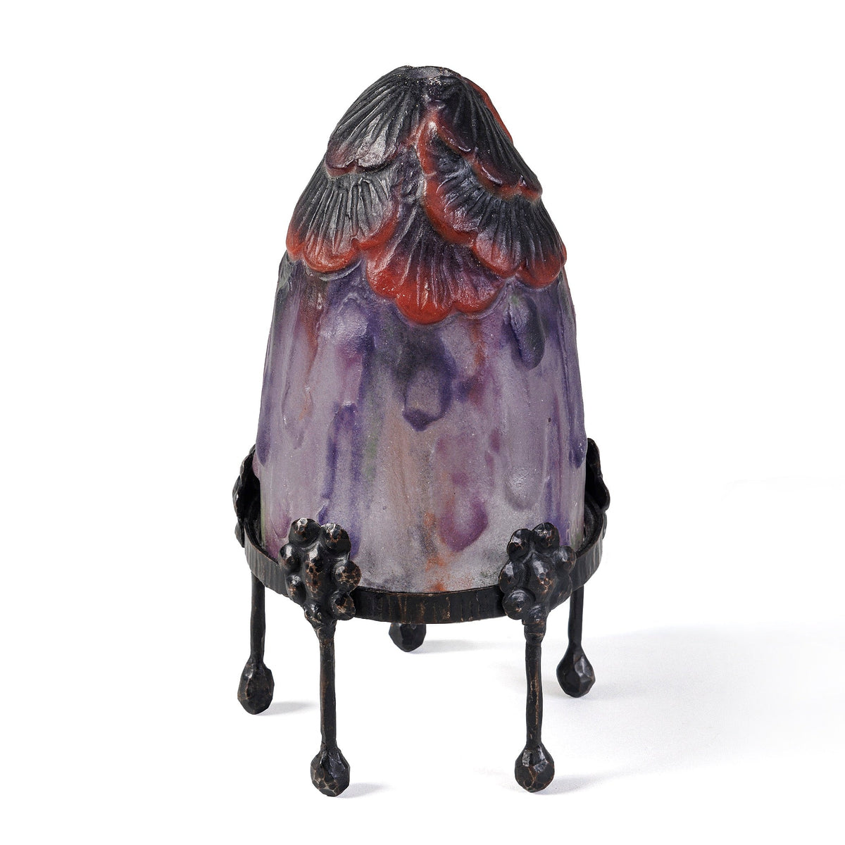 Gabriel Argy-Rousseau Pâte de Verre "Fleurs Tropicales" Night Light