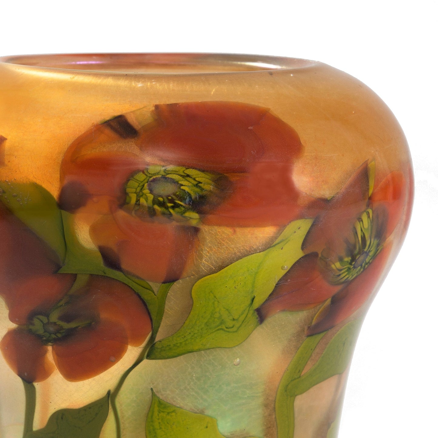 Tiffany Studios New York "Poppy" Paperweight Vase
