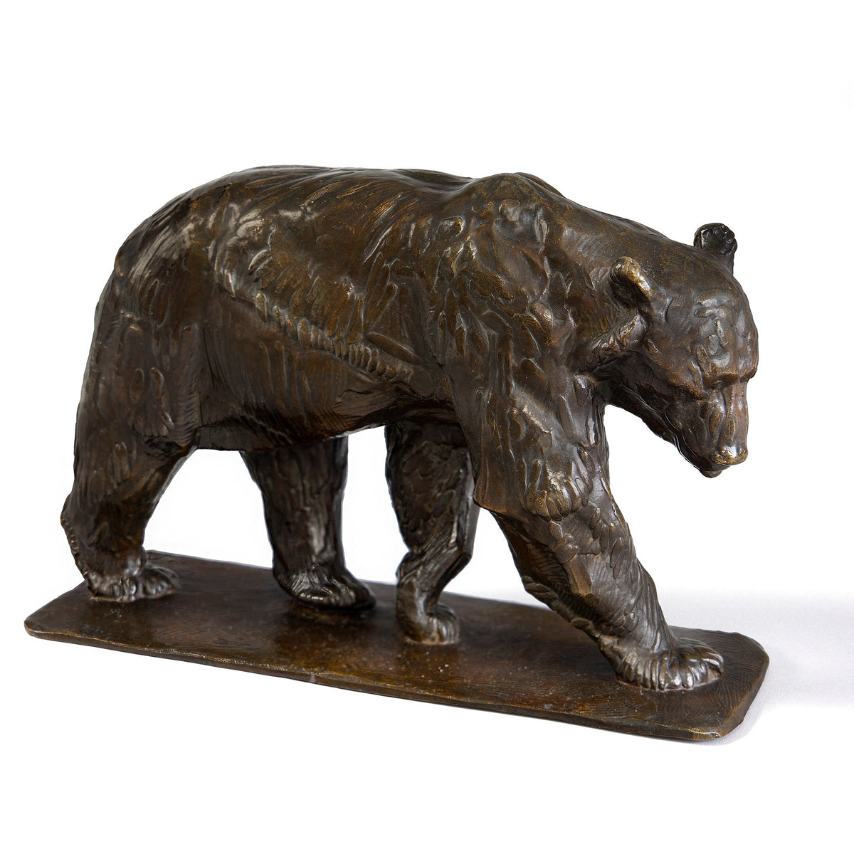 Rembrandt Bugatti "Ours Brun Marchant, La Patte Droite en Avant" Bronze Sculpture