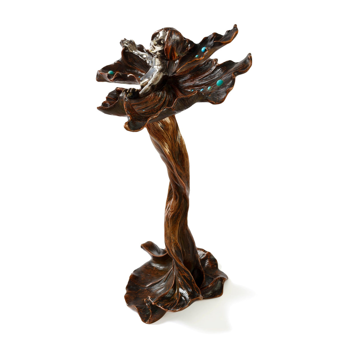 Louis Chalon (Attributed) "Danse du papillon" Bronze Sculpture