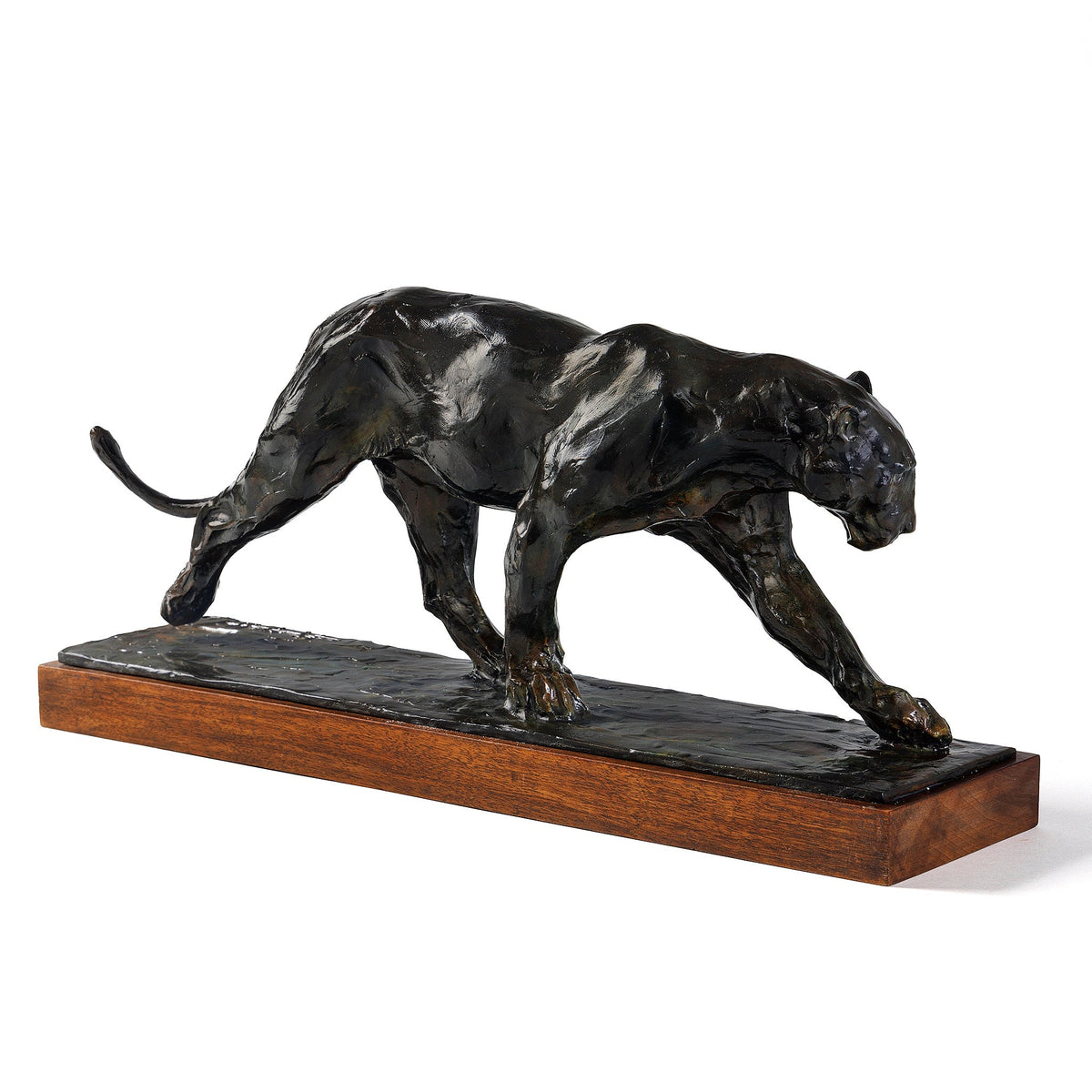 Rembrandt Bugatti "Panthere Marchant Patte Arriere Levee" Bronze Sculpture