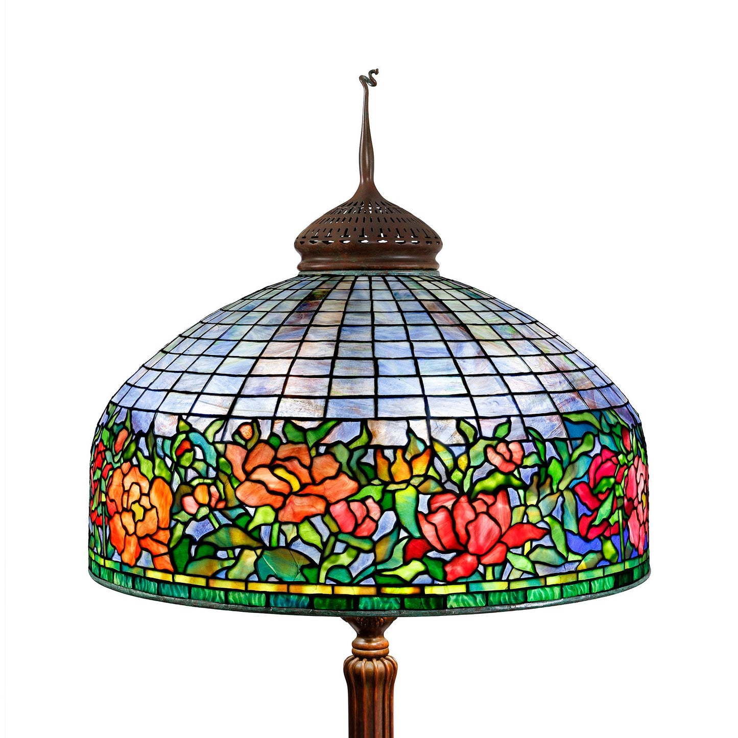 Tiffany Studios New York "Peony" Border Floor Lamp