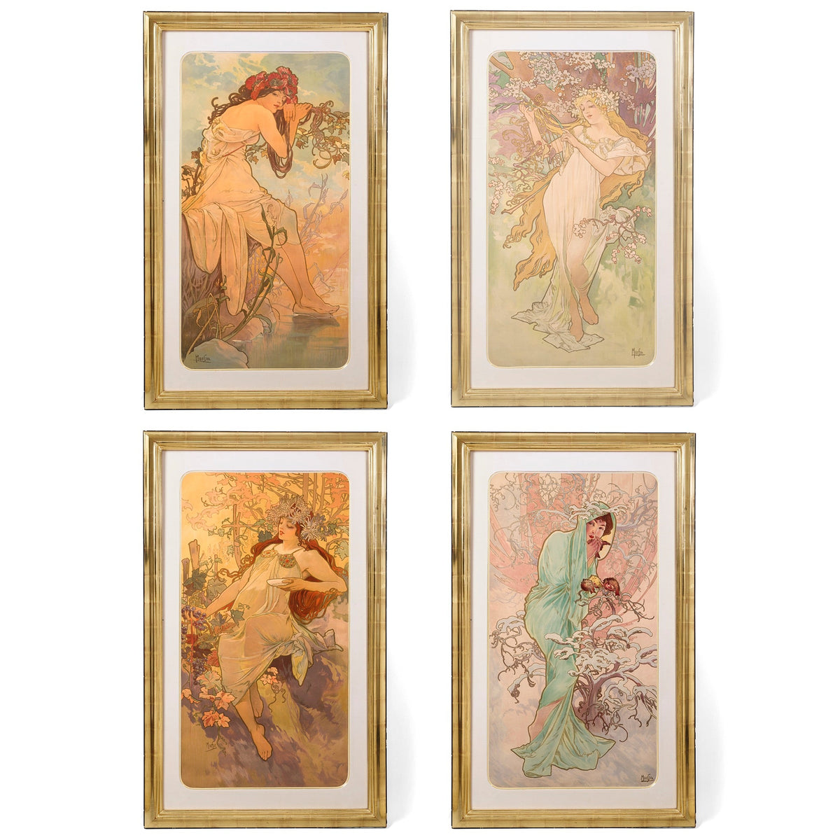 Alphonse Mucha "Les Saisons (The Seasons)" Lithographs