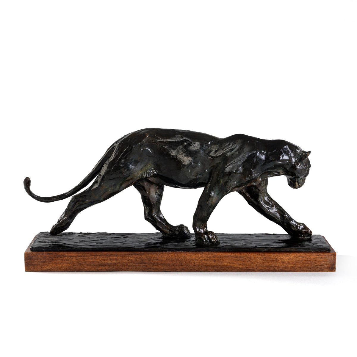 Rembrandt Bugatti "Panthere Marchant Patte Arriere Levee" Bronze Sculpture
