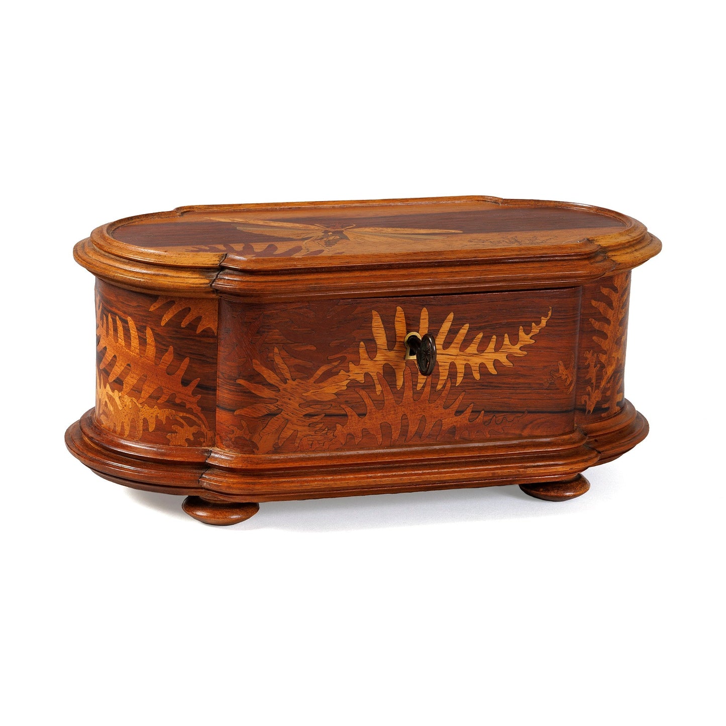 Émile Gallé Marquetry "Mayfly and Ferns" Coffret