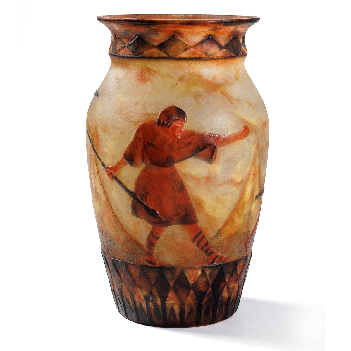 Gabriel Argy-Rousseau "Guerrieres Antiques" Pâte-de-Verre Vase