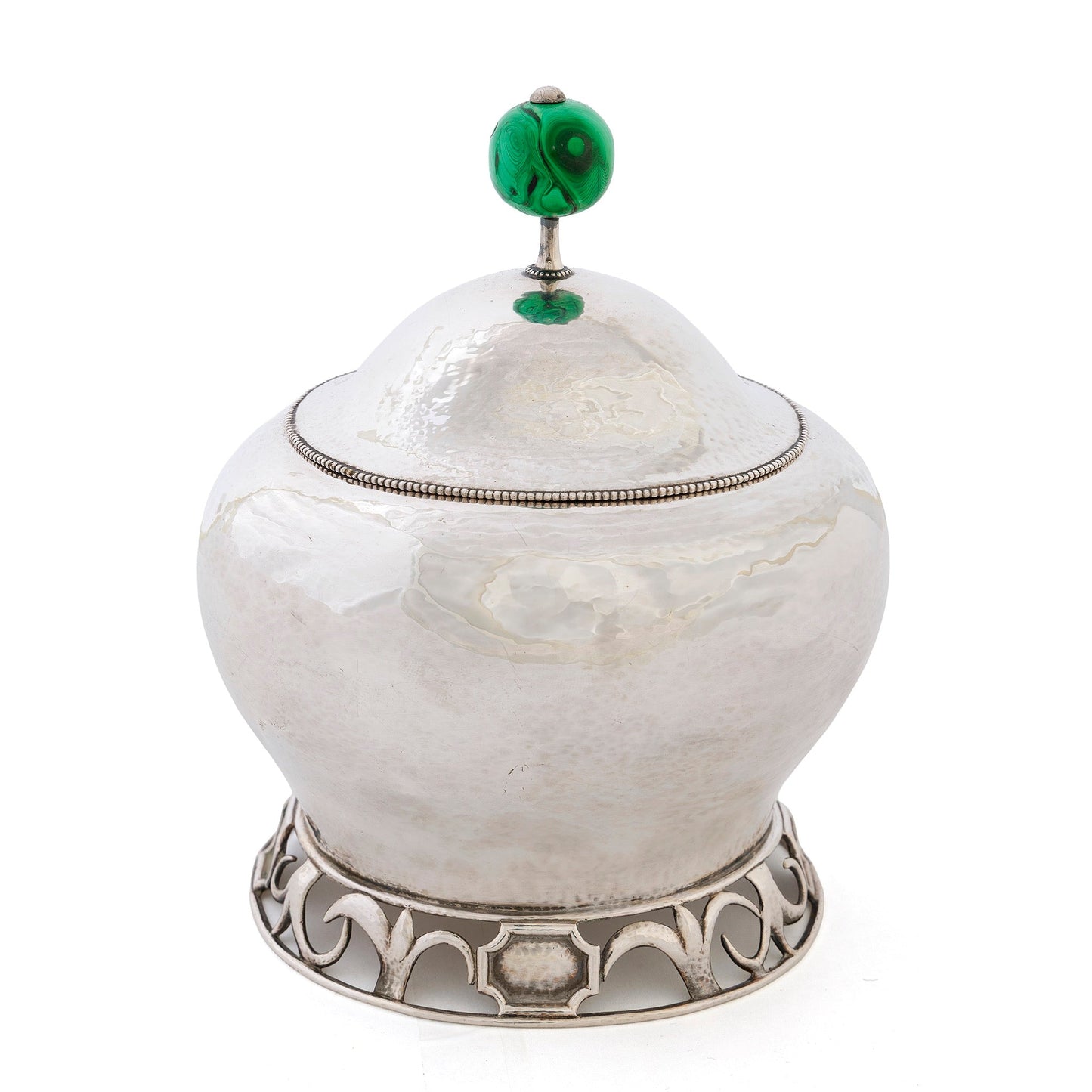 Josef Hoffmann Hammered Silver Covered Bowl