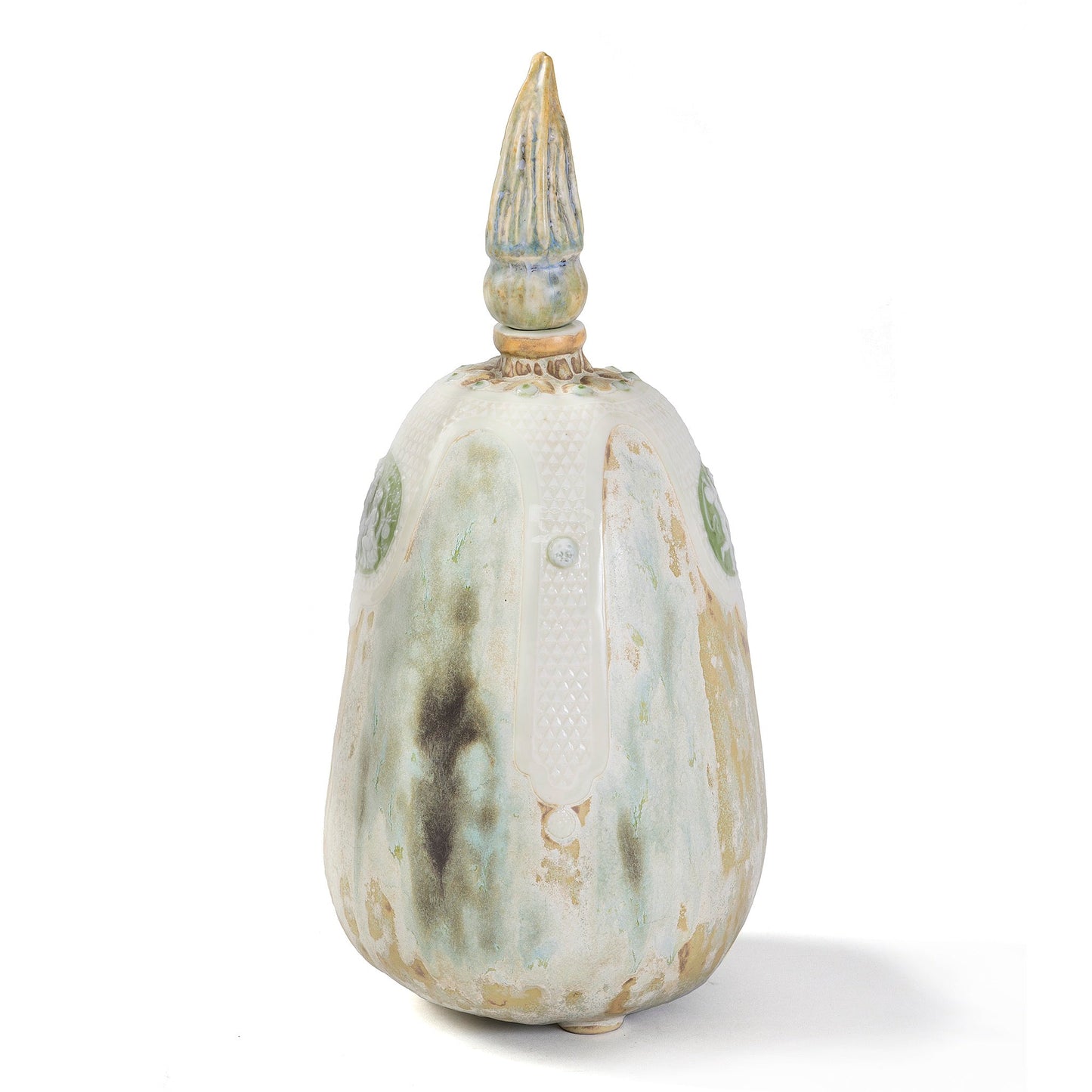 Taxile Doat "La Musique et la Danse" Vase with Stopper