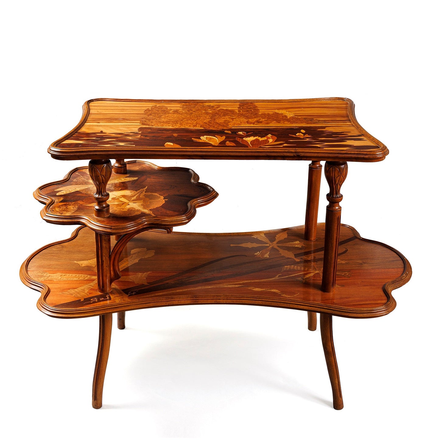 Émile Gallé “Fleur de l’Eau” Three-tiered Table