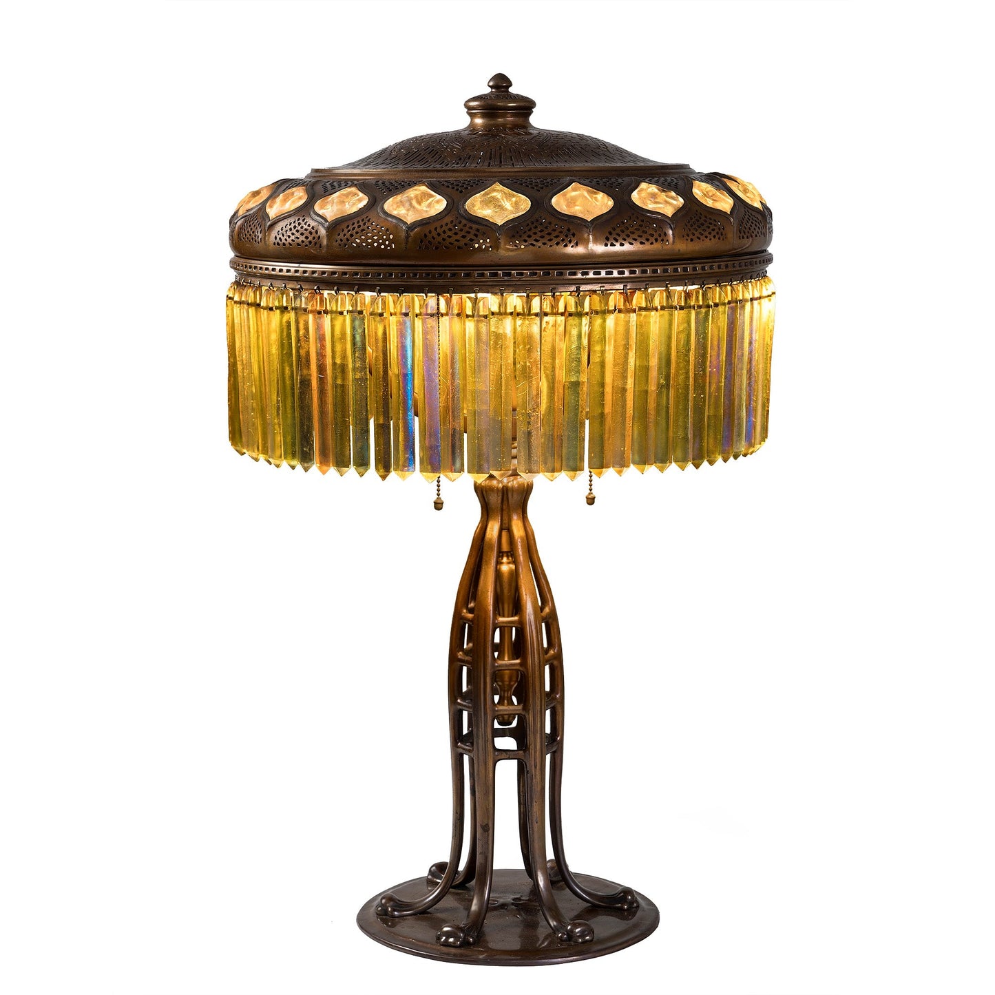 Tiffany Studios New York "Jeweled Prism" Table Lamp