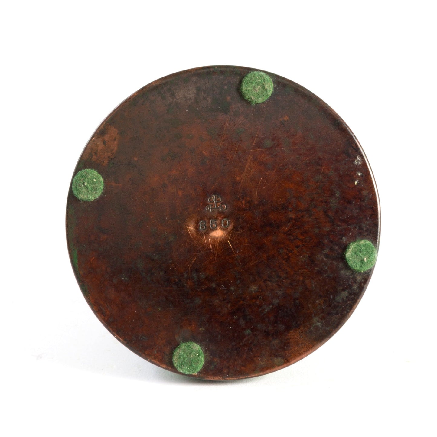 Tiffany Studios New York Bronze and Green Glass Inkwell