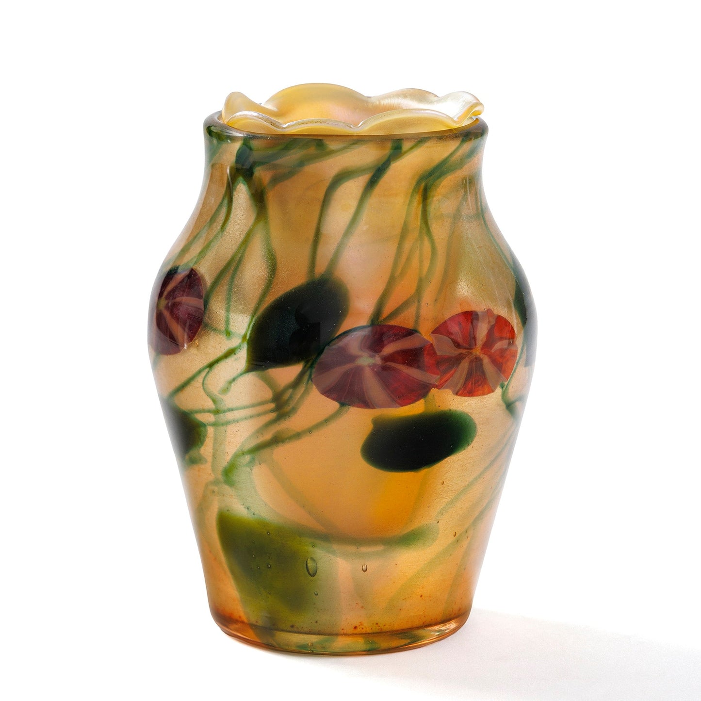 Tiffany Studios New York Morning Glory Paperweight Vase with Insert