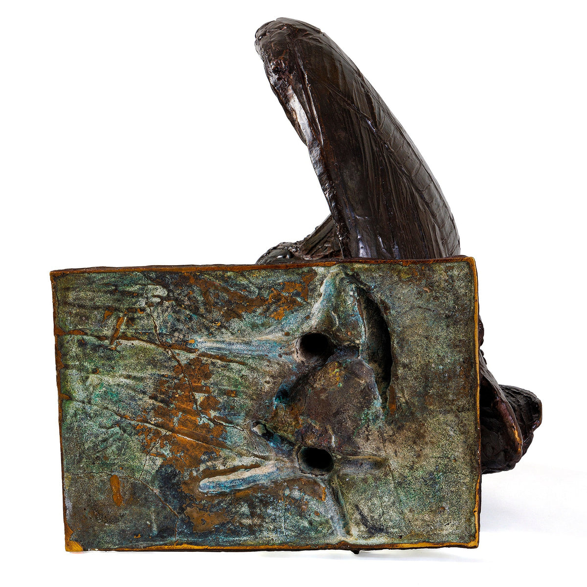 Rembrandt Bugatti "Vautour, une aile déployée" Bronze Sculpture