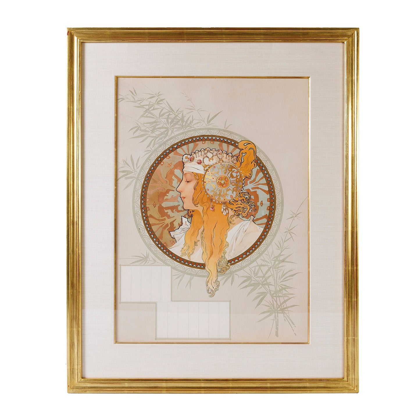 Alphonse Mucha Pair of "Byzantine Heads" Lithographs