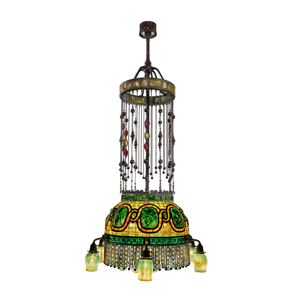 Tiffany Glass & Decorating Company "Moorish Turtleback" Chandelier
