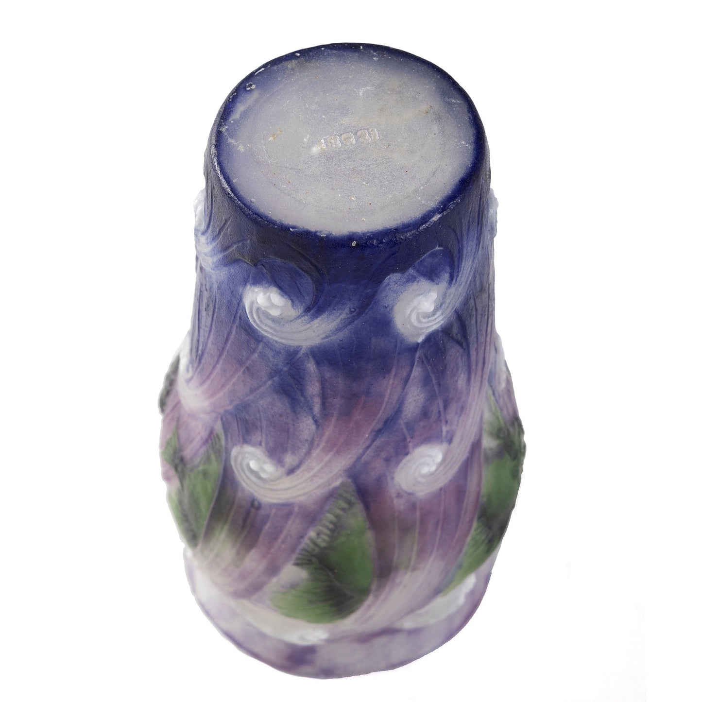 Gabriel Argy-Rousseau "Poissons Dans Les Vagues" Pâte de Verre Glass Vase