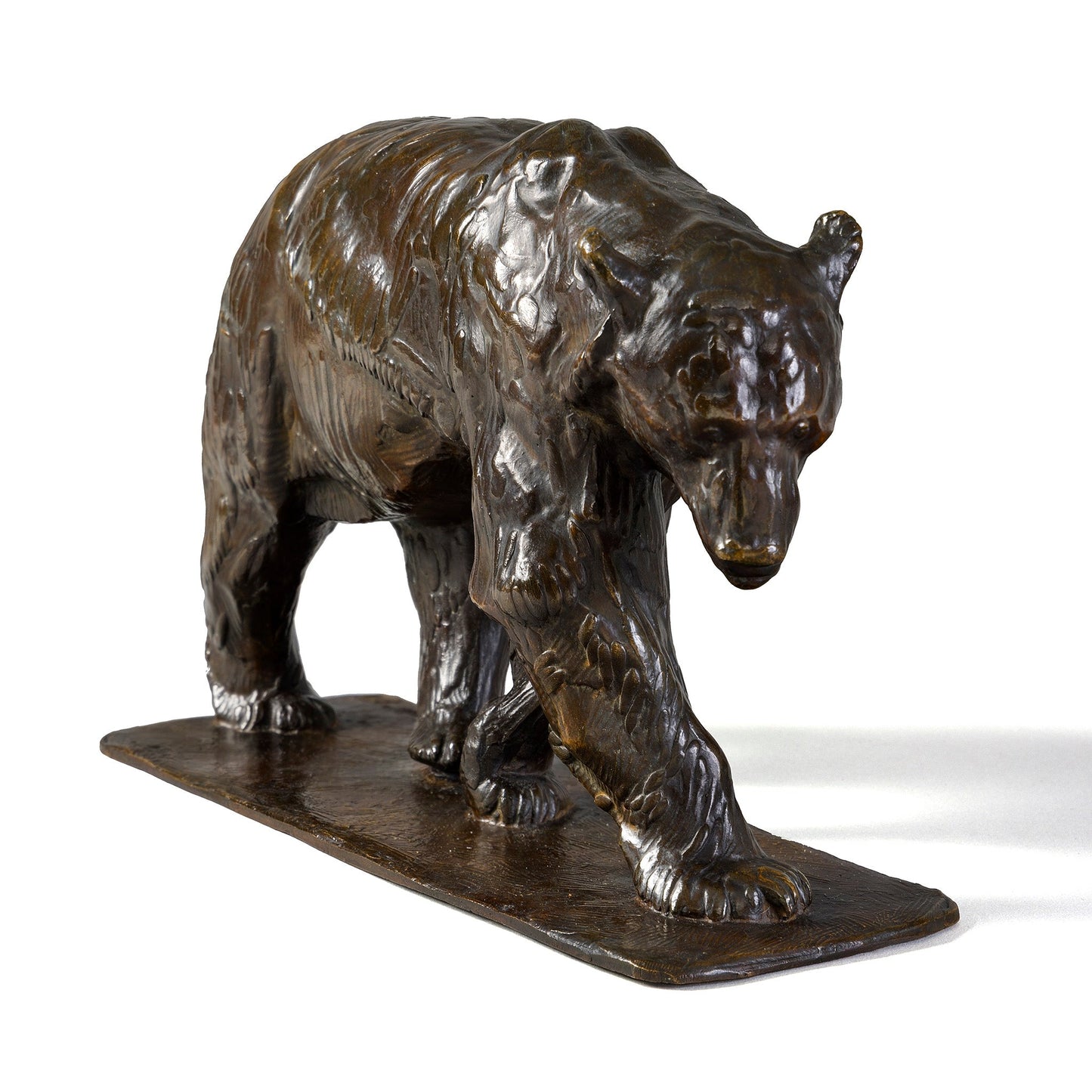 Rembrandt Bugatti "Ours Brun Marchant, La Patte Droite en Avant" Bronze Sculpture