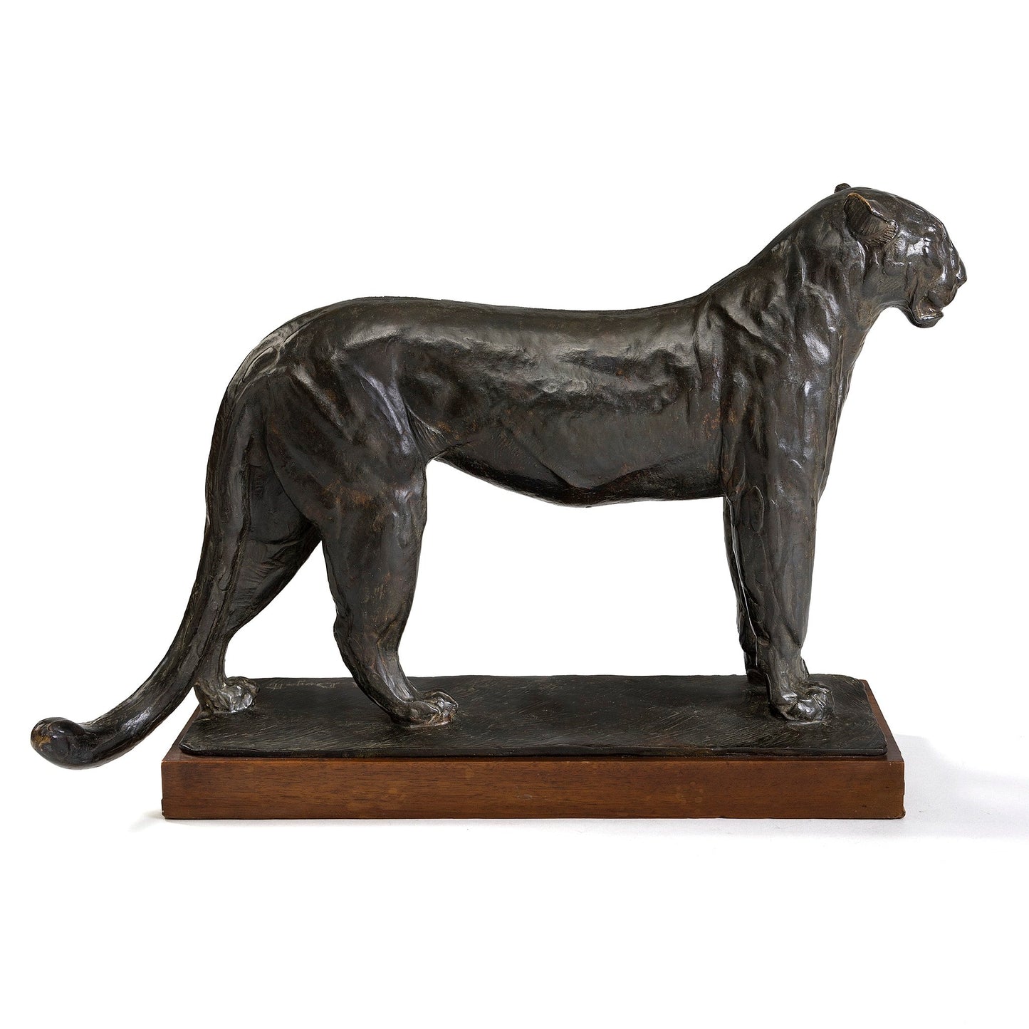 Rembrandt Bugatti "Léopard au repos" Bronze Sculpture