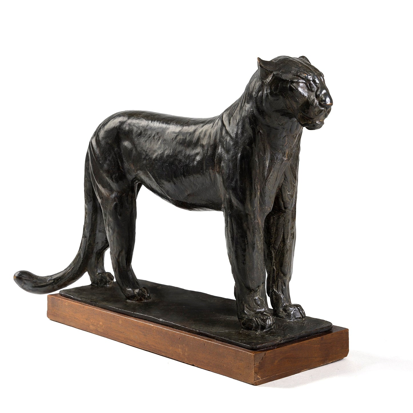 Rembrandt Bugatti "Léopard au repos" Bronze Sculpture