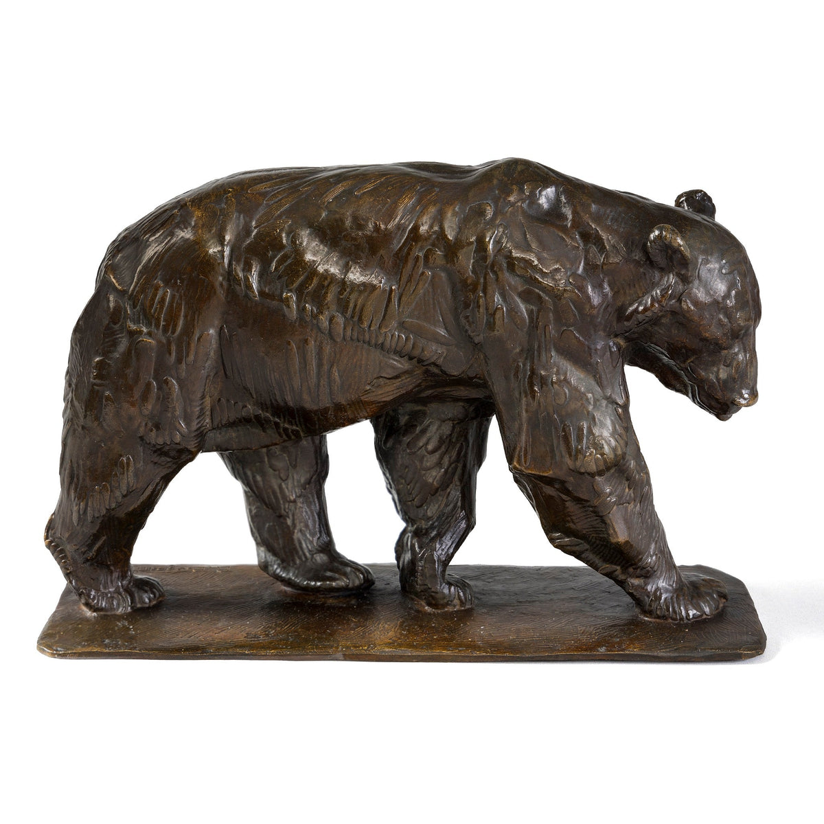 Rembrandt Bugatti "Ours Brun Marchant, La Patte Droite en Avant" Bronze Sculpture