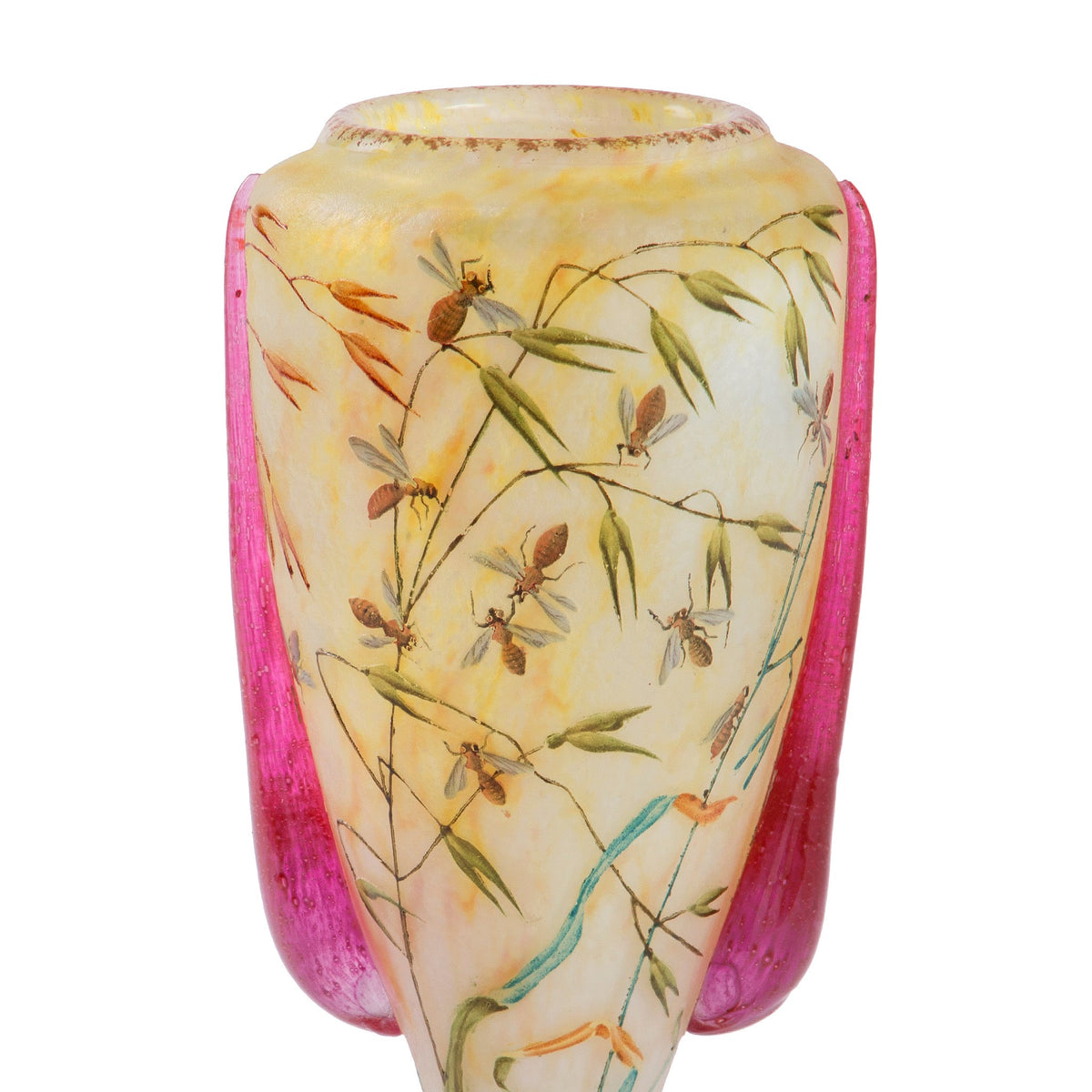 Daum Nancy "Avoine et abeilles" Vase