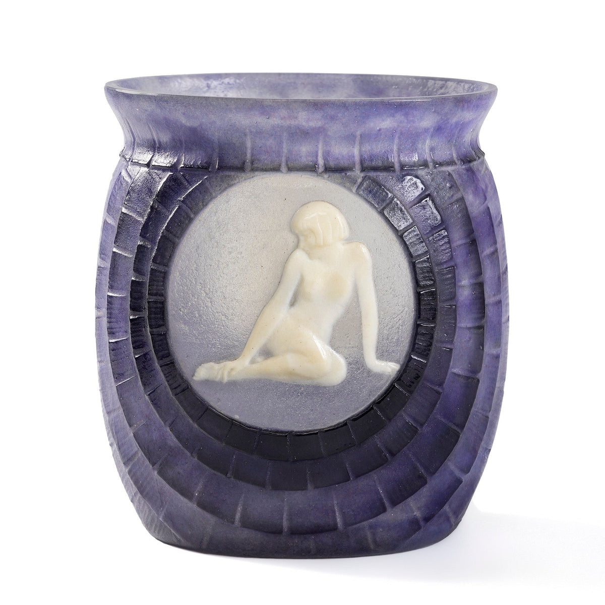Gabriel Argy-Rousseau "Jeunesse" Pâte de Verre Glass Vase