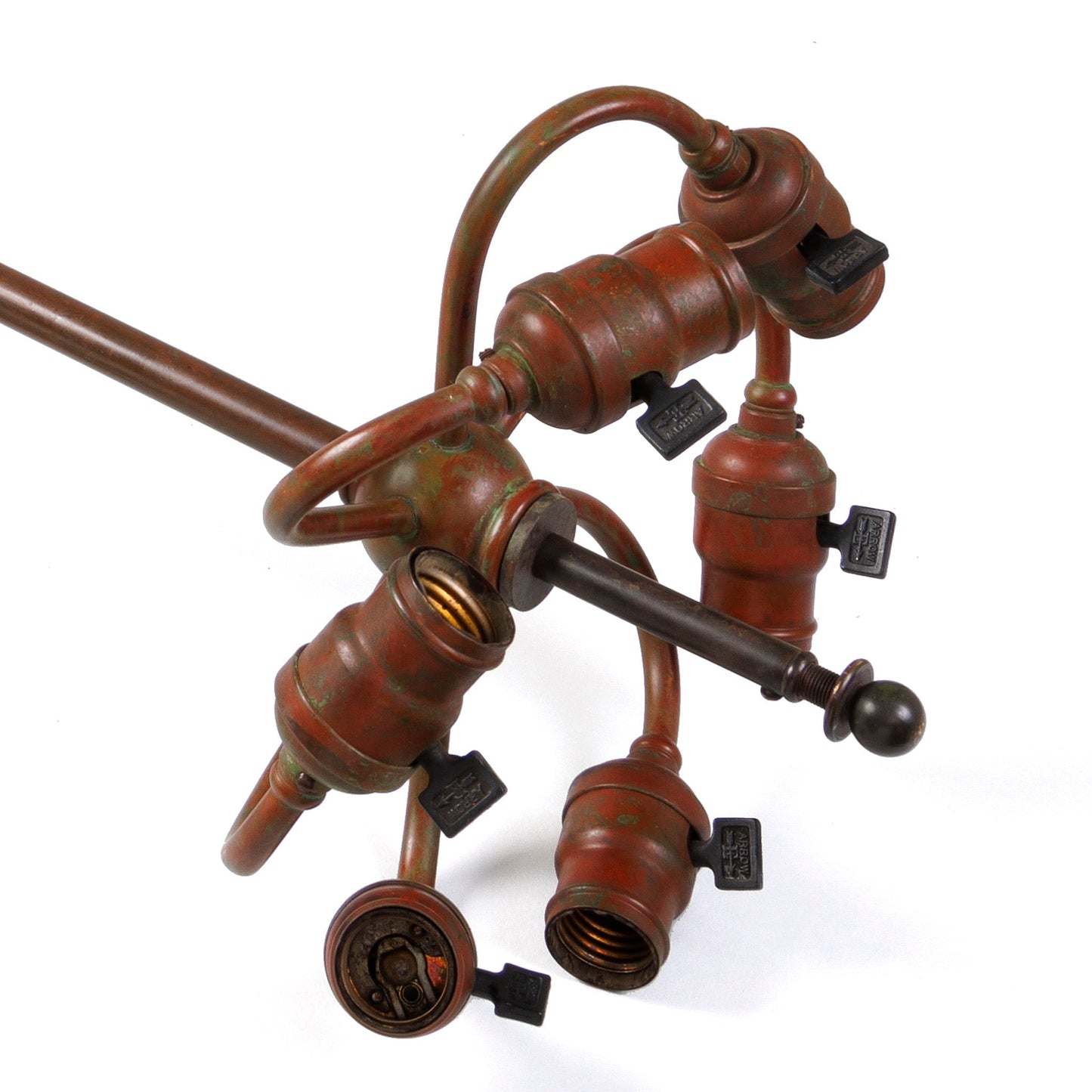 Tiffany Studios New York “Trumpet Creeper” Cone Chandelier