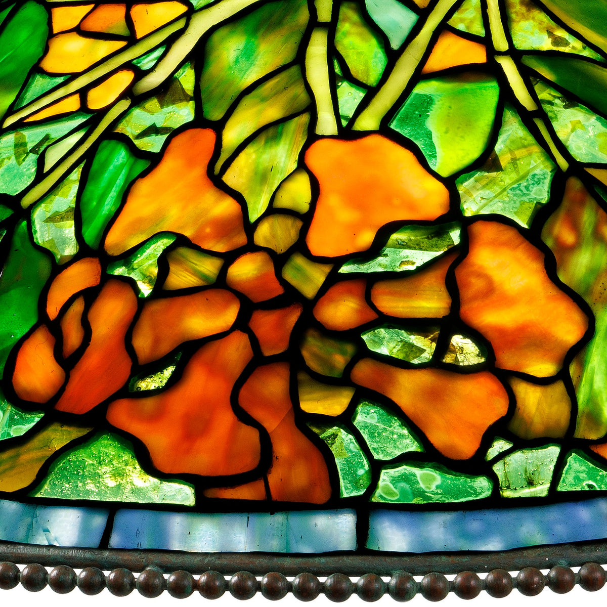 Tiffany Studios New York “Trumpet Creeper” Cone Chandelier