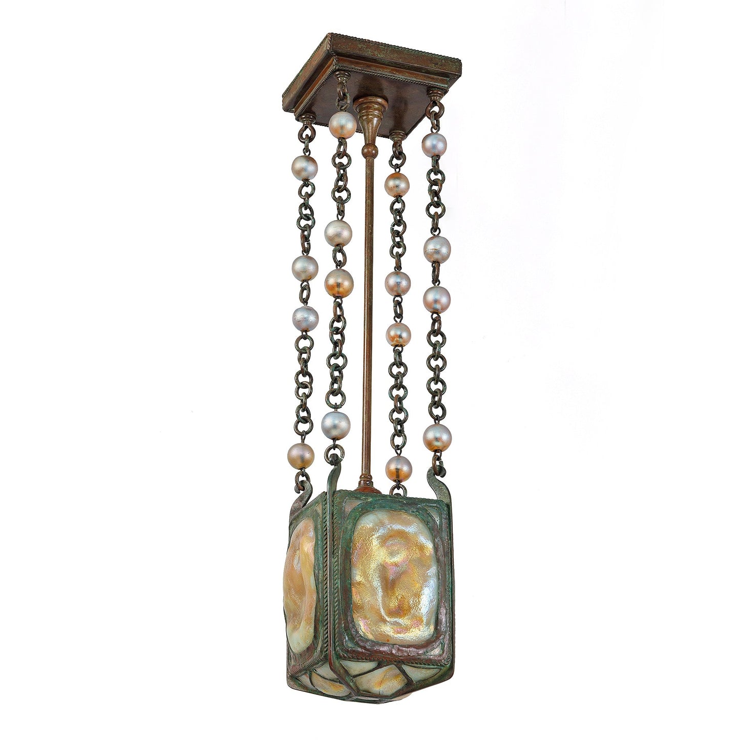 Tiffany Studios New York "Turtleback" Tile Lantern
