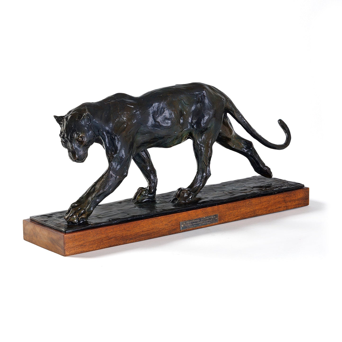 Rembrandt Bugatti "Panthere Marchant Patte Arriere Levee" Bronze Sculpture
