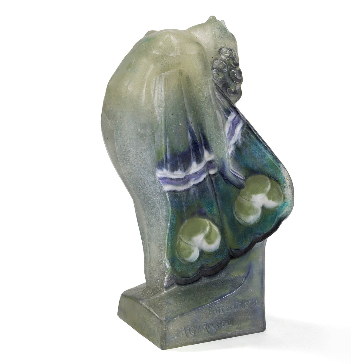 Marcel Bouraine & Gabriel Argy-Rousseau "Femme papillon" Pâte de cristal Figurine
