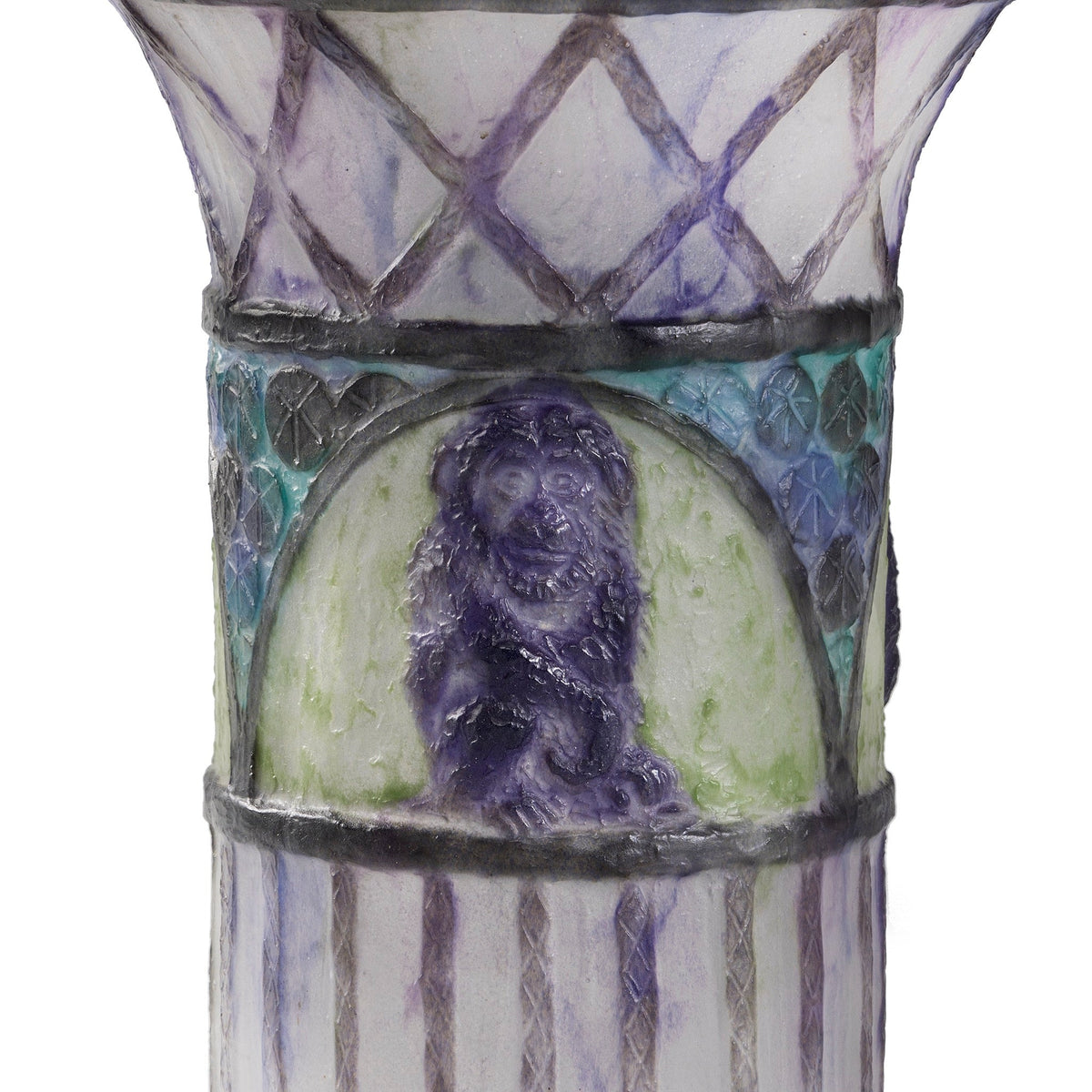 Gabriel Argy-Rousseau "Singes" Pate de Verre Vase