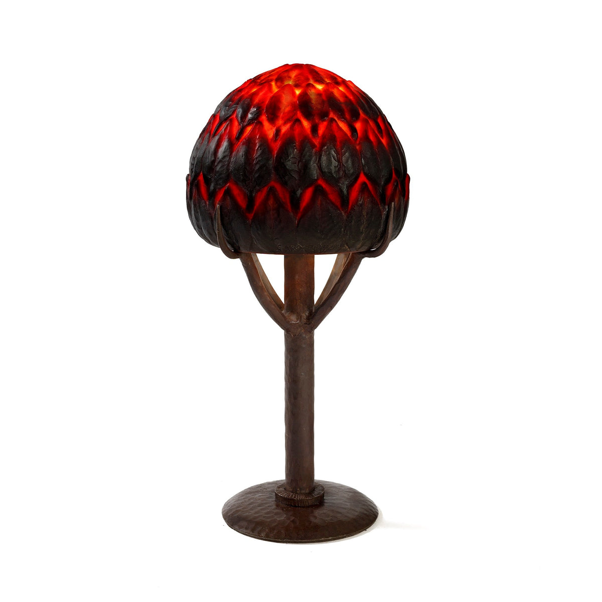 Gabriel Argy-Rousseau "Arbres" Pâte de verre Table Lamp
