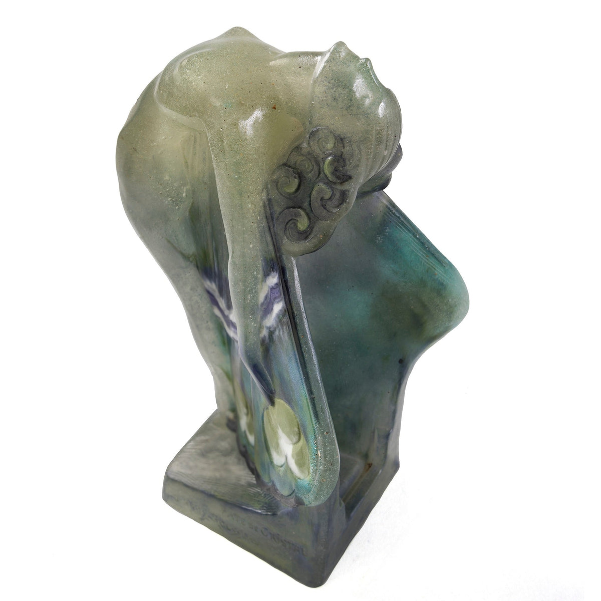 Marcel Bouraine & Gabriel Argy-Rousseau "Femme papillon" Pâte de cristal Figurine