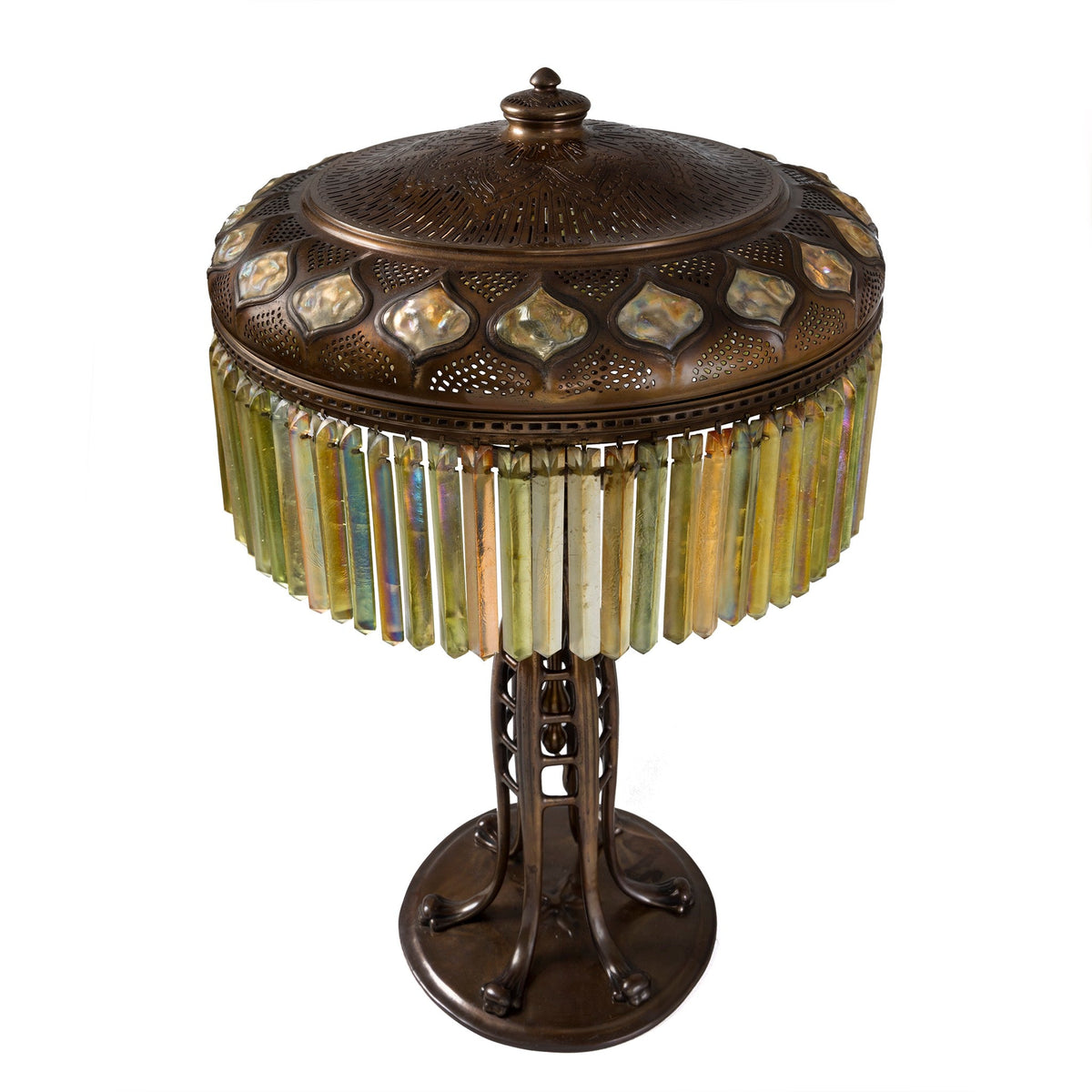 Tiffany Studios New York "Jeweled Prism" Table Lamp
