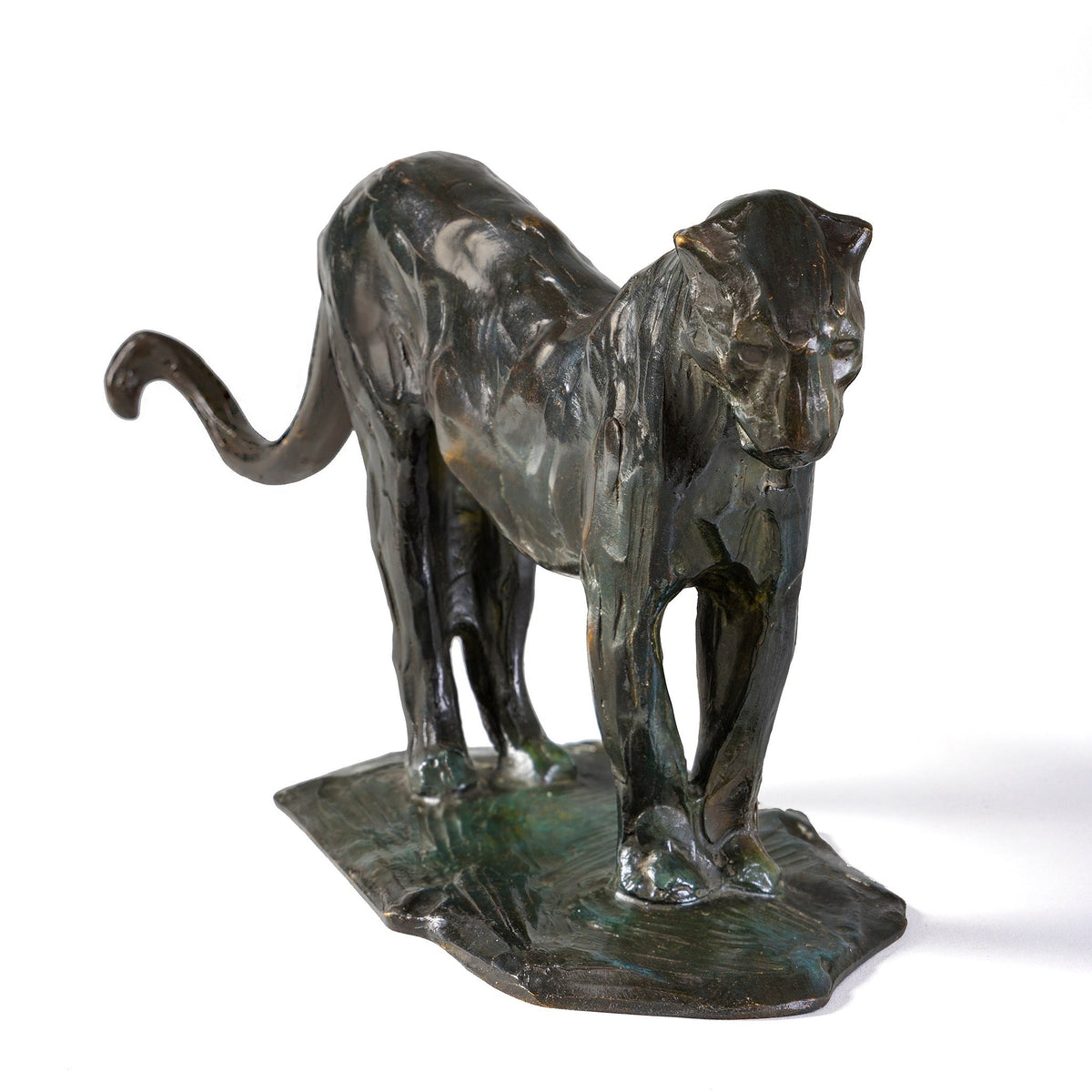 Rembrandt Bugatti "Panthère au repos" Bronze Sculpture
