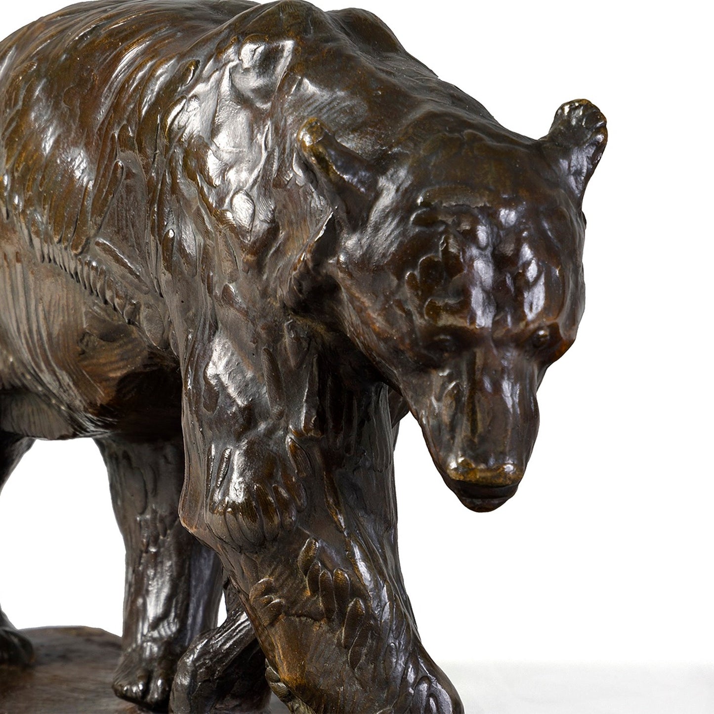 Rembrandt Bugatti "Ours Brun Marchant, La Patte Droite en Avant" Bronze Sculpture
